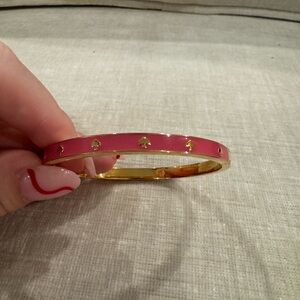 Kate Spade Pink and Gold Heart Bangle
